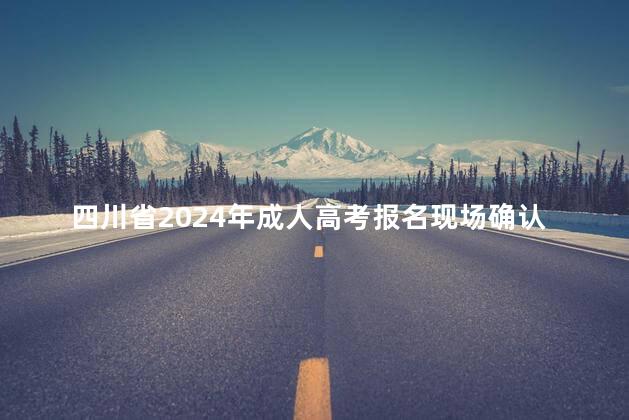 四川省2024年成人高考报名现场确认时间推迟