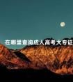 在哪里查询成人高考大专证