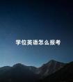 学位英语怎么报考