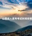山西成人高考考试时间安排