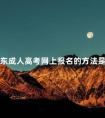 广东成人高考网上报名的方法是什么