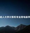 成人大学计算机专业用电脑学吗