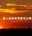成人本科考学校可以吗