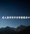成人高考专升本学费是多少