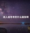 成人高考考的什么题型啊