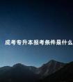 成考专升本报考条件是什么
