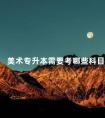 美术专升本需要考哪些科目