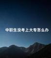 中职生没考上大专怎么办