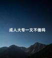 成人大专一文不值吗