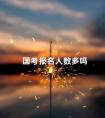国考报名人数多吗