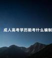 成人高考学历能考什么编制