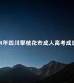 2024年四川攀枝花市成人高考成绩查询入口