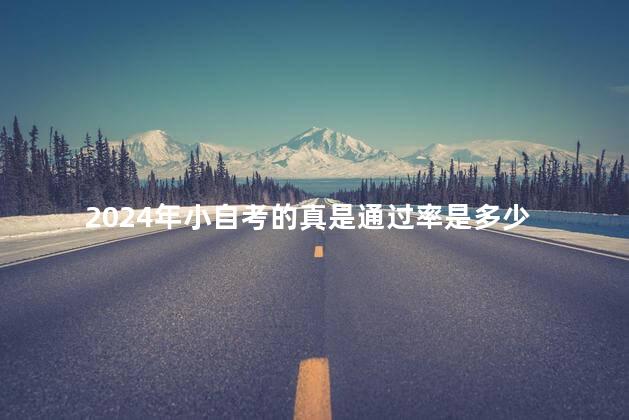 2024年小自考的真是通过率是多少