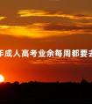 2024年成人高考业余每周都要去上课吗