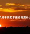 2024年成考高起本报名需要什么条件