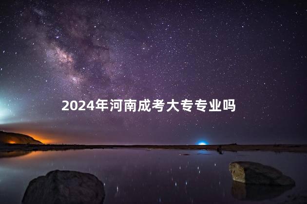 2024年河南成考大专专业吗