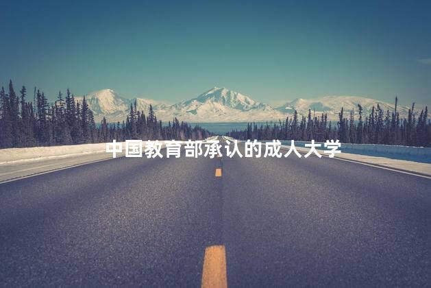 中国教育部承认的成人大学
