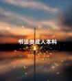 书法类成人本科