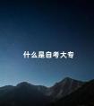 什么是自考大专
