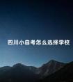 四川小自考怎么选择学校