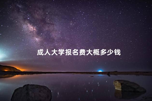 成人大学报名费大概多少钱