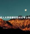 成人大学有哪些院校好考公务员