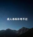 成人本科补考不过