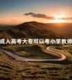成人高考大专可以考小学教师吗