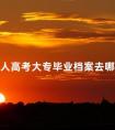 成人高考大专毕业档案去哪里了