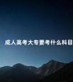 成人高考大专要考什么科目