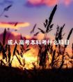 成人高考本科考什么科目
