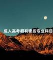 成人高考都有哪些专业科目