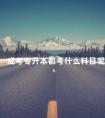 成考专升本都考什么科目呢