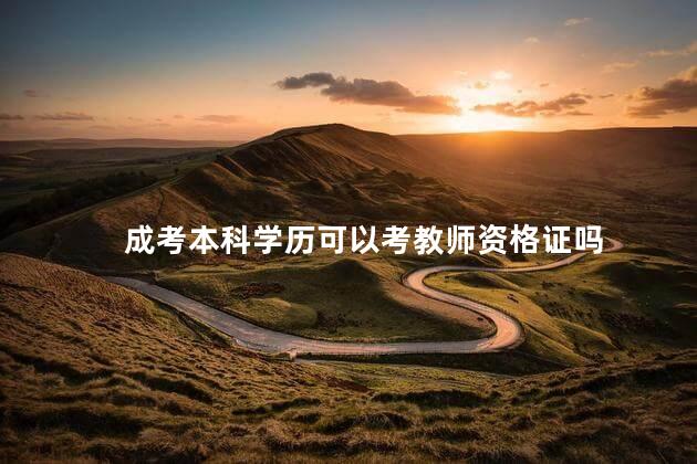 成考本科学历可以考教师资格证吗