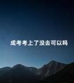 成考考上了没去可以吗