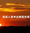 报成人高考去哪报名呢