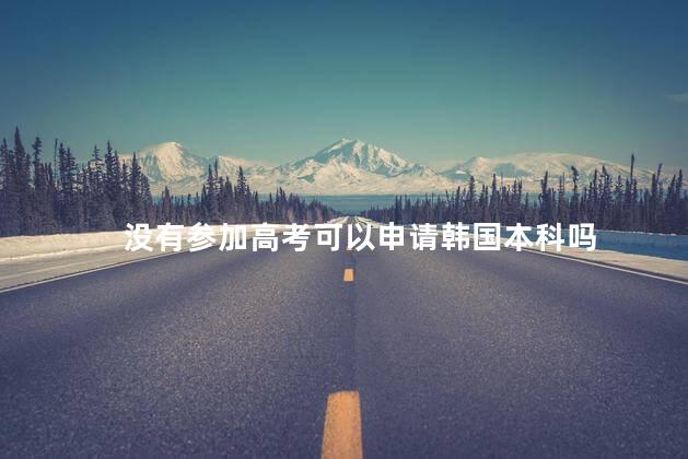 没有参加高考可以申请韩国本科吗