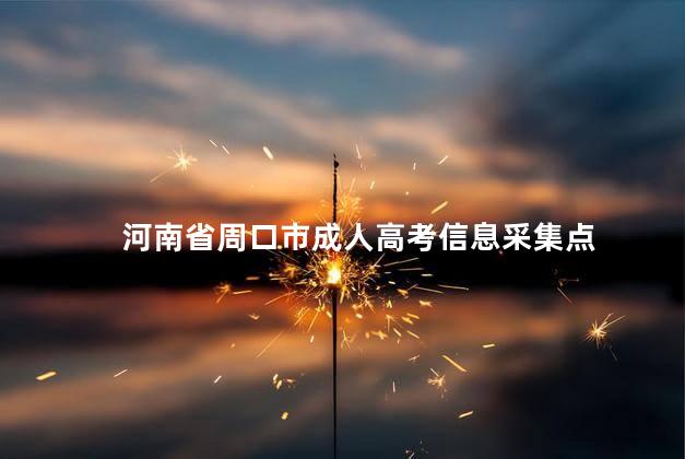 河南省周口市成人高考信息采集点