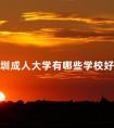 深圳成人大学有哪些学校好一点