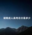 湖南成人高考总分是多少