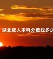湖北成人本科分数线多少
