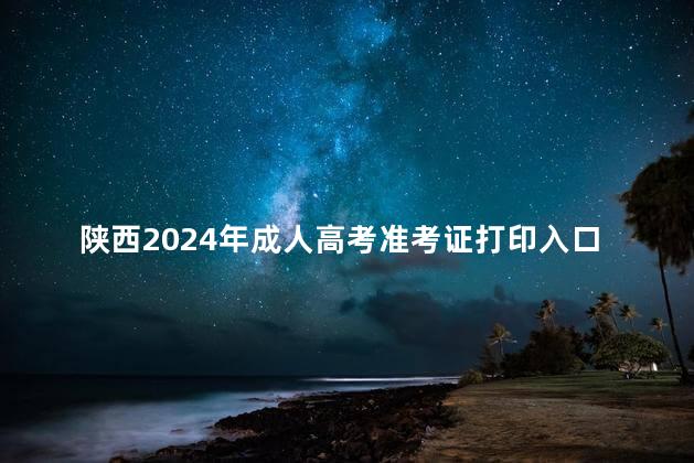 陕西2024年成人高考准考证打印入口