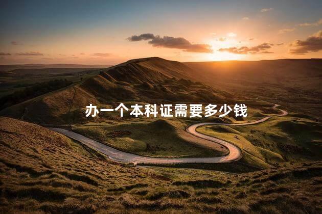 办一个本科证需要多少钱