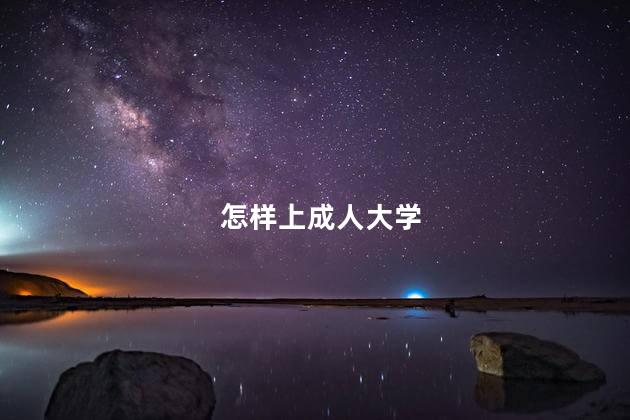 怎样上成人大学