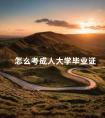 怎么考成人大学毕业证