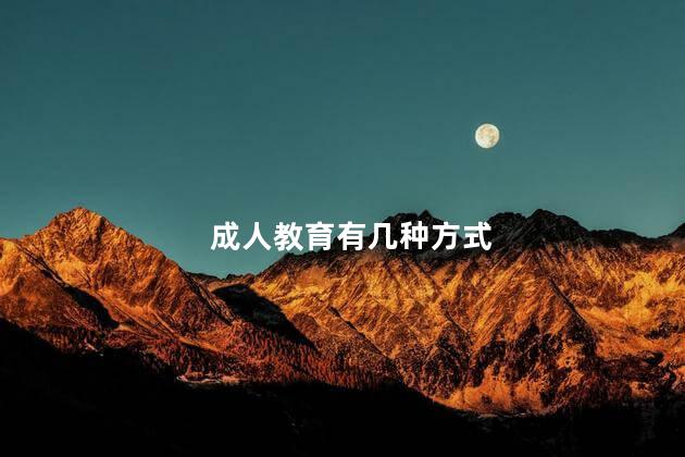 成人教育有几种方式