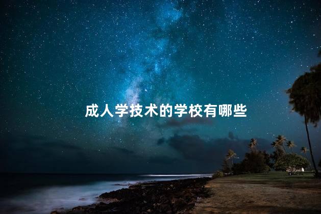 成人学技术的学校有哪些