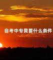自考中专需要什么条件