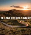 什么是非全日制成人本科学历
