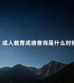 成人教育成绩查询是什么时候